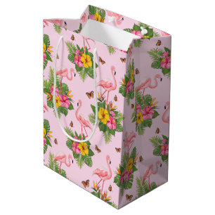 Flamingo and Butterflies 1 Medium Gift Bag