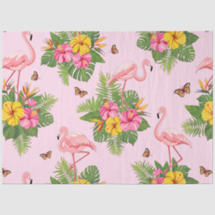 Flamingo and Butterflies 1 Tissue Paper