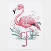 Flamingo and Flowers