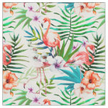 Flamingo and Hibiscus Fabric