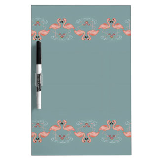 Flamingo and Lilly Pads Dry Erase Board