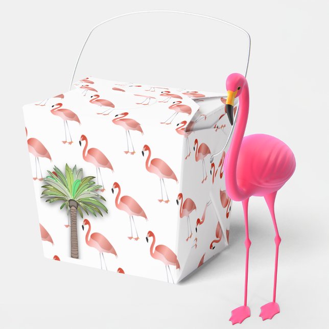 Flamingo And Palm Tree Favor Boxes (Creator Uploaded)
