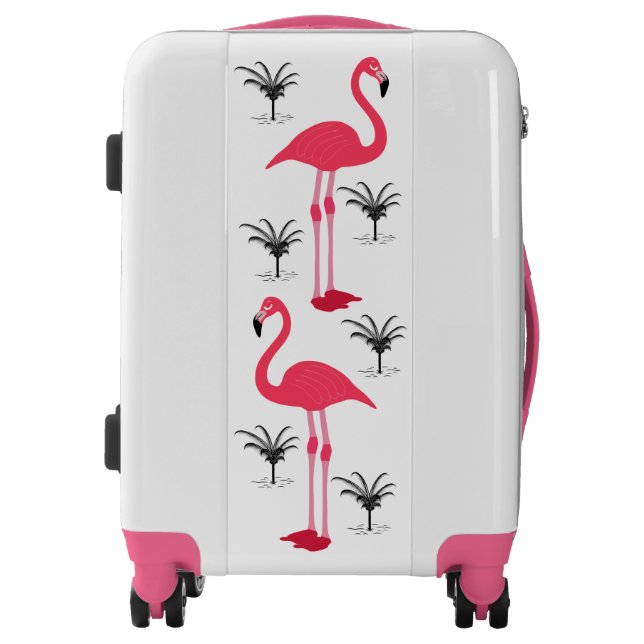 Flamingo and Palm Trees Luggage (Front)