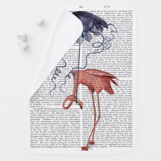 Flamingo and Parasol Baby Blanket (In Situ)