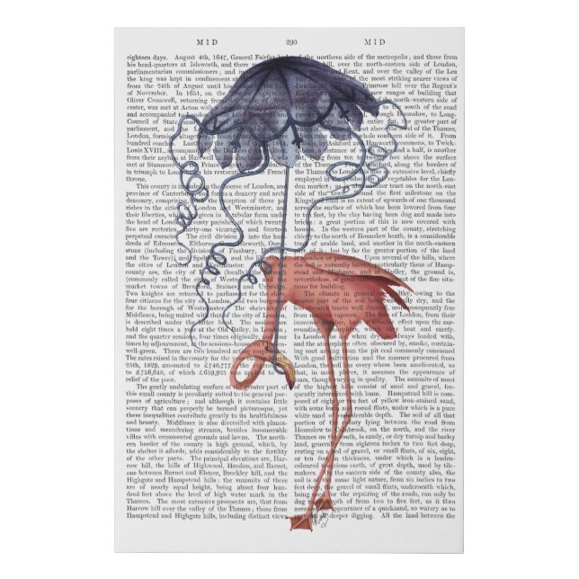 Flamingo and Parasol Faux Canvas Print (Front)