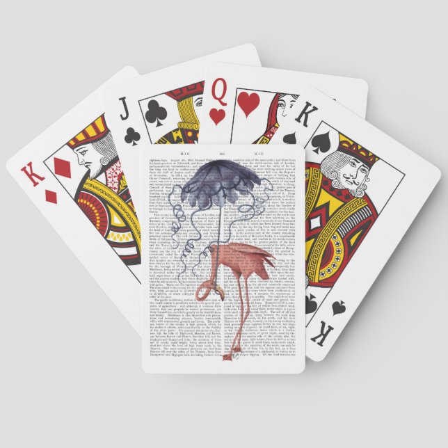 Flamingo and Parasol Poker Cards (Back)