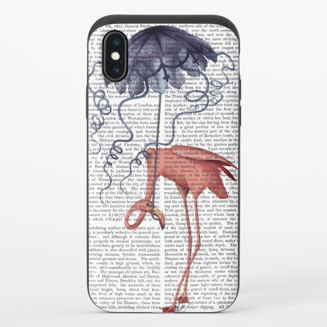 Flamingo and Parasol Uncommon iPhone Case (Back)