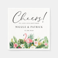 Flamingo and Tropical Flowers Summer Wedding