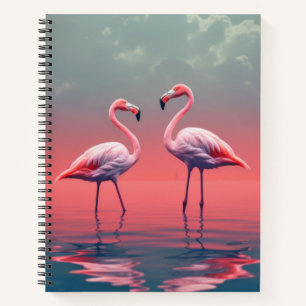 Flamingo Animal Bird Wildlife Wilderness Colorful  Notebook