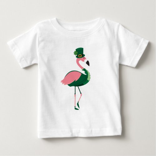 Flamingo Animal St Patricks Day Baby T_Shirt