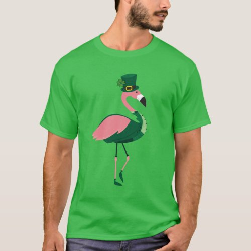 Flamingo Animal St Patricks Day T_Shirt