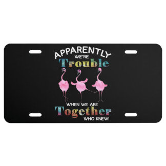 Flamingo Apparently Were Trouble \ License Plate