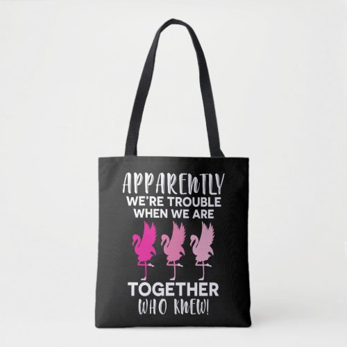 Flamingo Apparently Were Trouble When We together Tote Bag