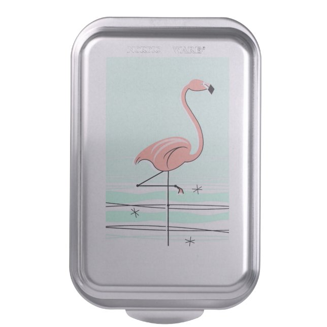 Flamingo Aqua cake pan (Front Vertical)