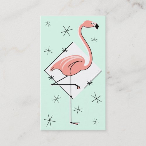 Flamingo Aqua Diamond business card
