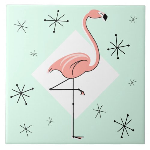 Flamingo Aqua Diamond Stars tile