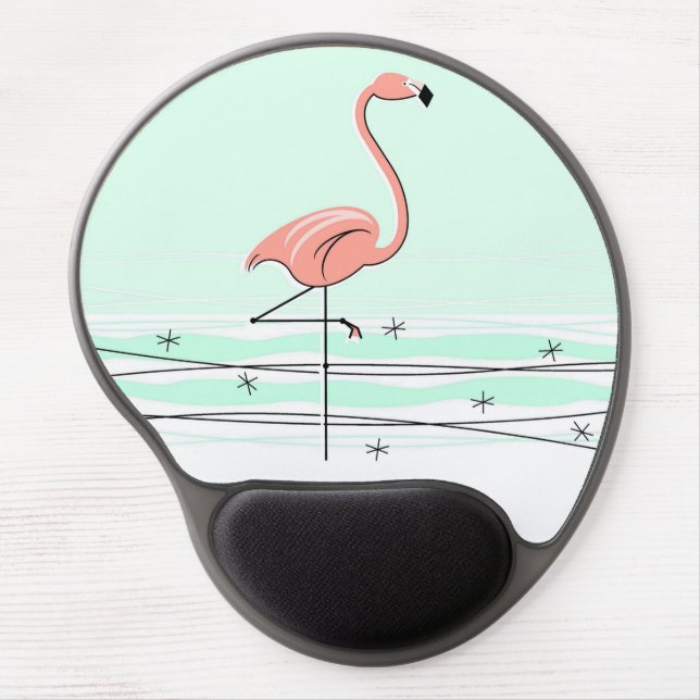 Flamingo Aqua gel mousepad (Front)