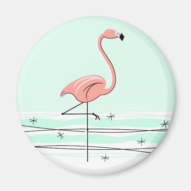 Flamingo Aqua magnet (Front)
