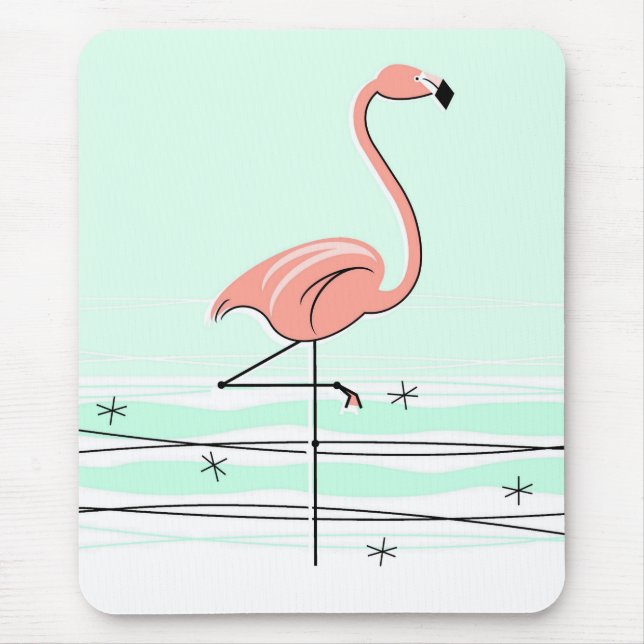Flamingo Aqua mousepad (Front)