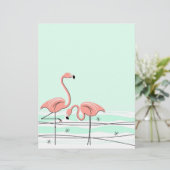 Flamingo Aqua pair (Standing Front)