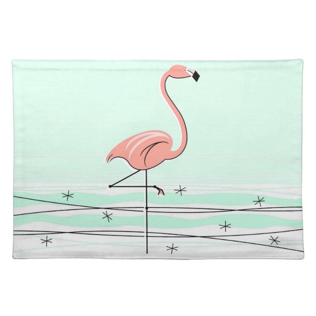 Flamingo Aqua placemat (Front)