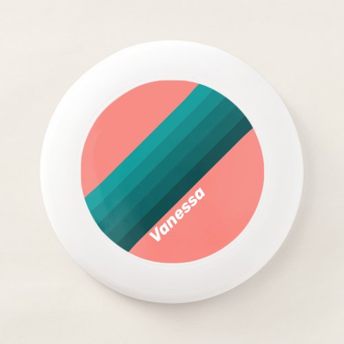 Flamingo Aqua Stripes with Name