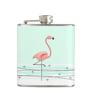 Flamingo Aqua wrapped flask