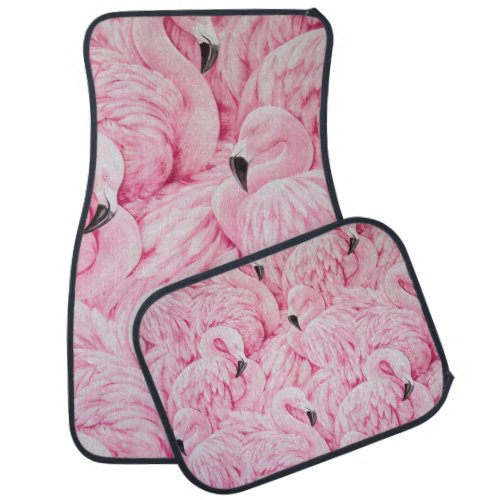 FLAMINGO ARE EVERYWHERE CAR FLOOR MAT