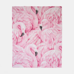 FLAMINGO ARE EVERYWHERE FLEECE BLANKET