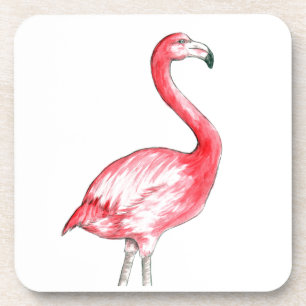 Flamingo Art Beverage Coaster