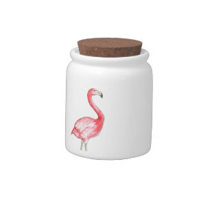 Flamingo Art Candy Jar