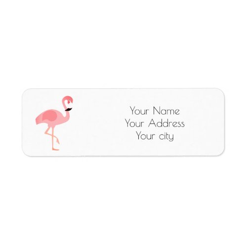 flamingo art label