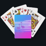 Flamingo Art. Playing Cards<br><div class="desc">A deck of Playing cards, with a distinctive Flamingo scene.
Wow your friends with these eye-catching cards!
Features a Flamingo pair on a beach, at sunset.</div>