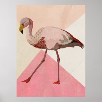 Flamingo Art Poster by Greyszoo at Zazzle