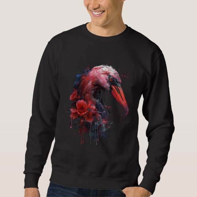Flamingo artwork  animal  animal flamingo sweatshirt (Front)