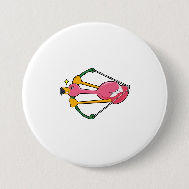 Flamingo as Arrow with Bow Button (Front)