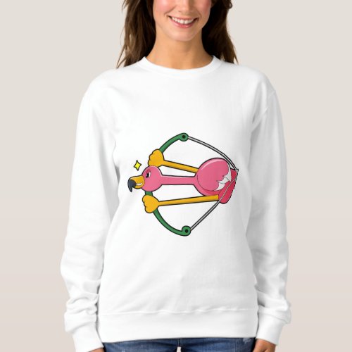 Flamingo as Arrow with Bow Sweatshirt