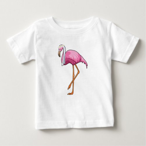 Flamingo as Bride with Veil Baby T_Shirt
