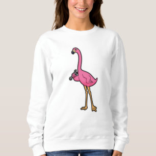 Flamingo as Mechanic with Wrench Sweatshirt