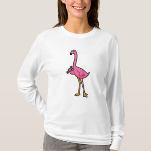 Flamingo as Mechanic with Wrench T-Shirt
