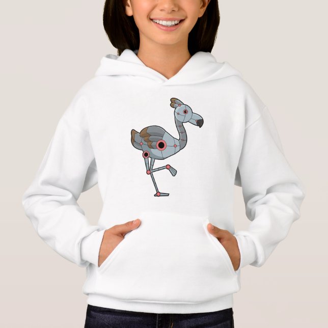 Flamingo as Robot Hoodie (Front)