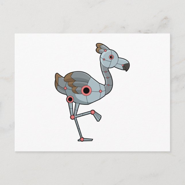 Flamingo as Robot Postcard (Front)