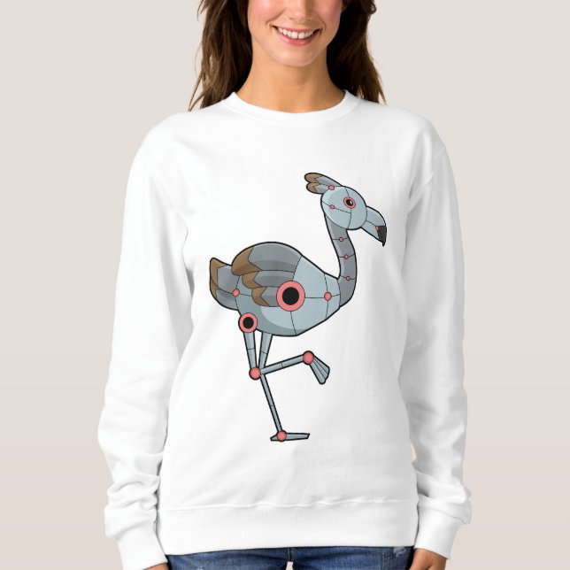 Flamingo as Robot Sweatshirt (Front)