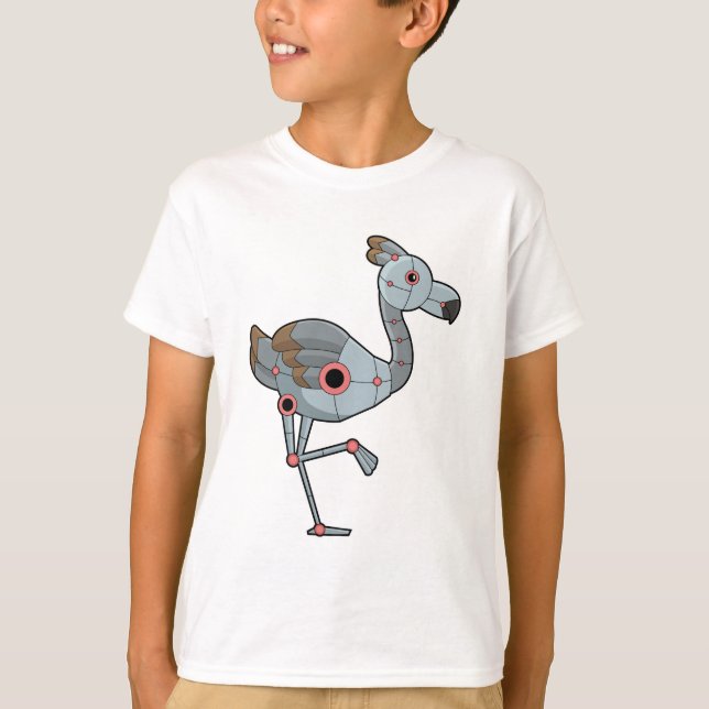 Flamingo as Robot T-Shirt (Front)