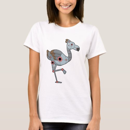 Flamingo as Robot T_Shirt