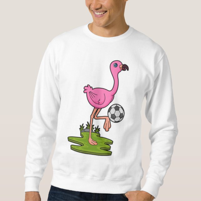 Flamingo as Soccer player with Soccer Sweatshirt (Front)
