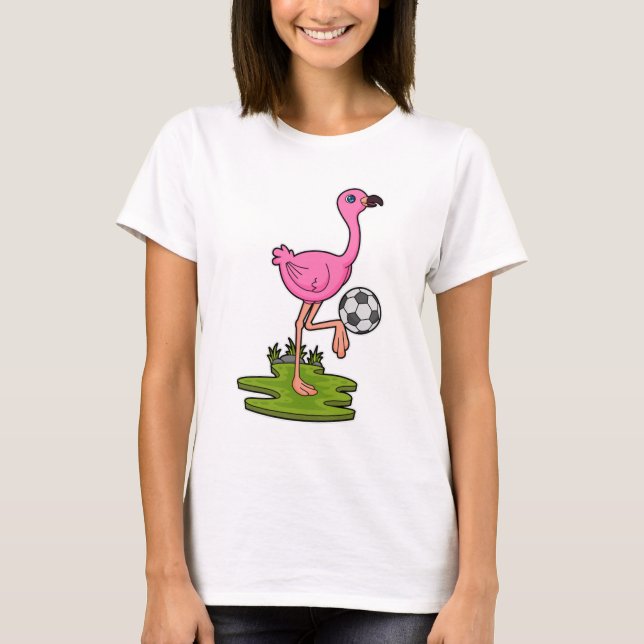 Flamingo as Soccer player with Soccer T-Shirt (Front)