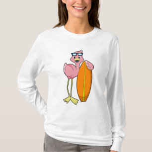 Flamingo as Surfer with Surfboard.PNG T-Shirt