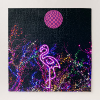 Flamingo at dance party. jigsaw puzzle