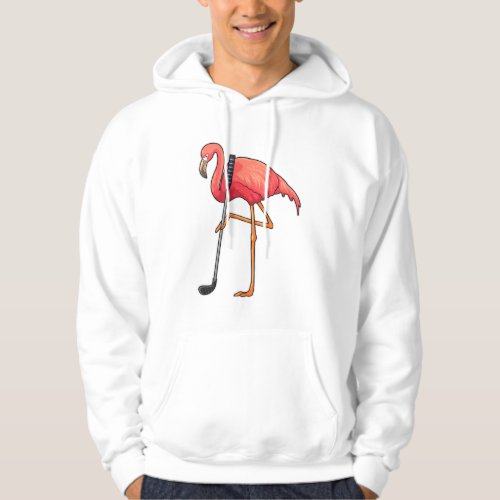 Flamingo at Golf with Golf club Hoodie
